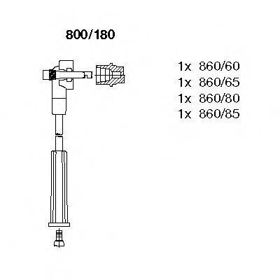 BREMI 800180 Комплект дротів запалювання