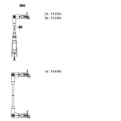 BREMI 996 Комплект дротів запалювання