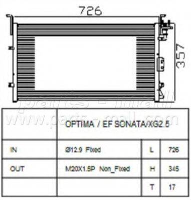 PARTS-MALL PXNCA068 Конденсатор, кондиціонер