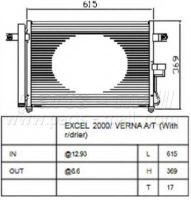 PARTS-MALL PXNCA075 Конденсатор, кондиціонер