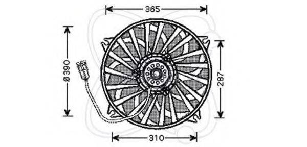 ELECTRO AUTO 32VC023 Вентилятор, охолодження двигуна