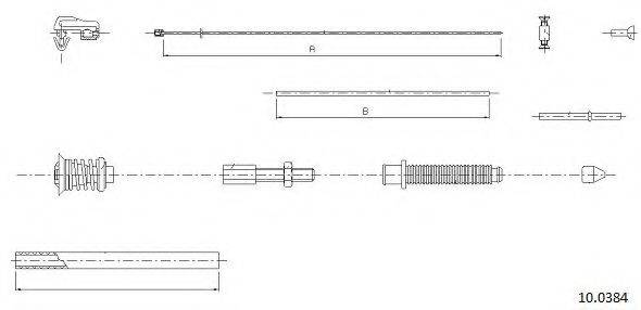 CABOR 100384 Тросик газу