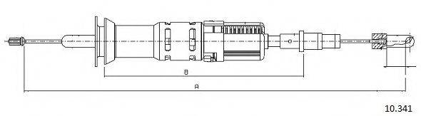 CABOR 10341 Трос, управління зчепленням