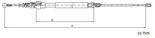 CABOR 107509 Трос, стоянкова гальмівна система