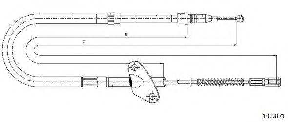 CABOR 109871 Трос, стоянкова гальмівна система