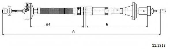 CABOR 112913 Трос, управління зчепленням