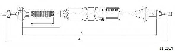 CABOR 112914 Трос, управління зчепленням