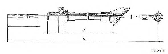 CABOR 12201E Трос, управління зчепленням