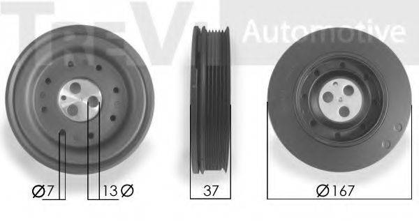 TREVI AUTOMOTIVE PC1046 Ремінний шків, колінчастий вал