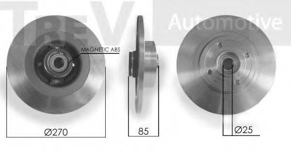 TREVI AUTOMOTIVE WB2270 Комплект підшипника маточини колеса