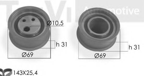 TREVI AUTOMOTIVE KD1051 Комплект ременя ГРМ