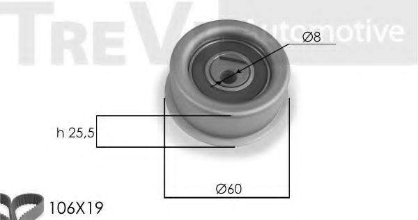 TREVI AUTOMOTIVE KD1144 Комплект ременя ГРМ