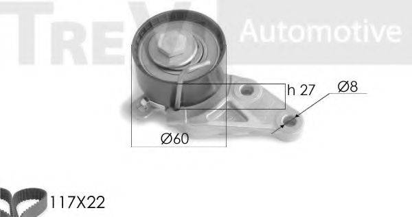 TREVI AUTOMOTIVE KD1203 Комплект ременя ГРМ