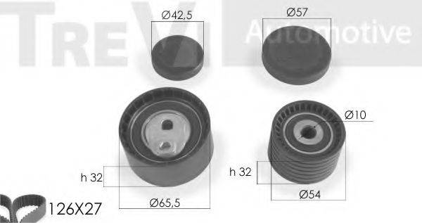 TREVI AUTOMOTIVE KD1214 Комплект ременя ГРМ