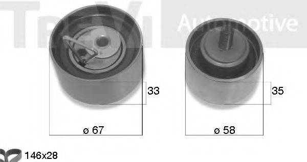 TREVI AUTOMOTIVE KD1324 Комплект ременя ГРМ