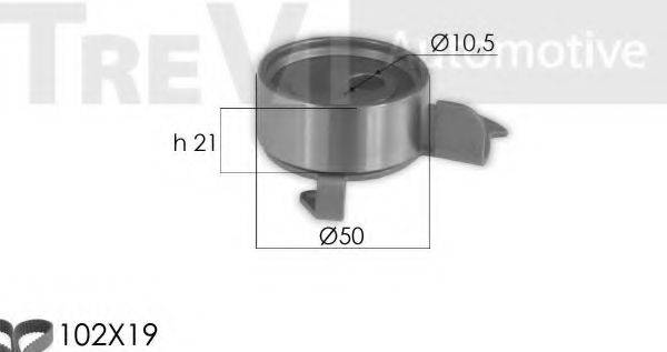 TREVI AUTOMOTIVE KD1356 Комплект ременя ГРМ