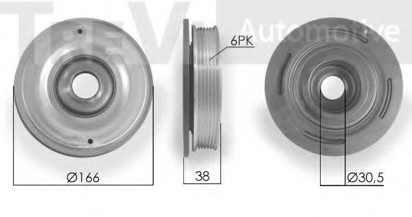 TREVI AUTOMOTIVE PC1009 Ремінний шків, колінчастий вал