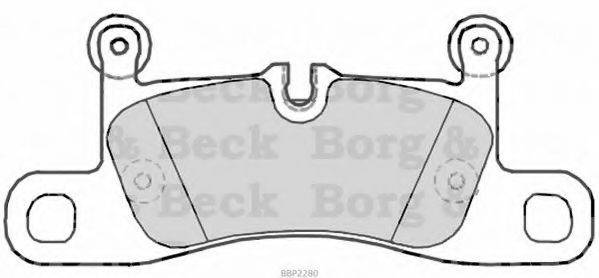 BORG & BECK BBP2280 Комплект гальмівних колодок, дискове гальмо