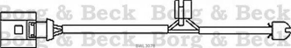 BORG & BECK BWL3078 Сигналізатор, знос гальмівних колодок