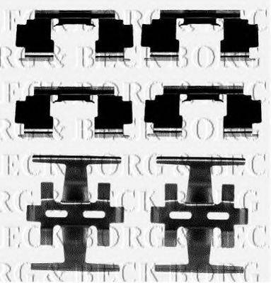 BORG & BECK BBK1054 Комплектуючі, колодки дискового гальма