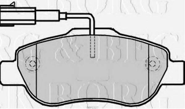 BORG & BECK BBP2227 Комплект гальмівних колодок, дискове гальмо