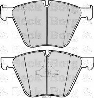 BORG & BECK BBP2270 Комплект гальмівних колодок, дискове гальмо