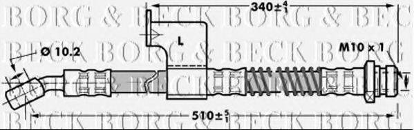 BORG & BECK BBH7032 Гальмівний шланг