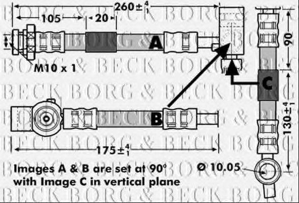 BORG & BECK BBH7148 Гальмівний шланг