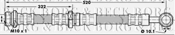 BORG & BECK BBH7195 Гальмівний шланг