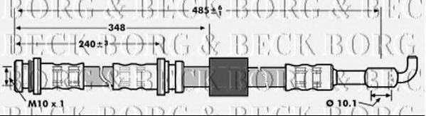 BORG & BECK BBH7208 Гальмівний шланг