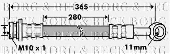 BORG & BECK BBH7464 Гальмівний шланг