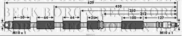 BORG & BECK BBH7577 Гальмівний шланг