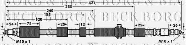 BORG & BECK BBH7590 Гальмівний шланг