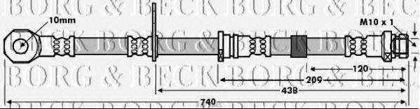 BORG & BECK BBH7645 Гальмівний шланг