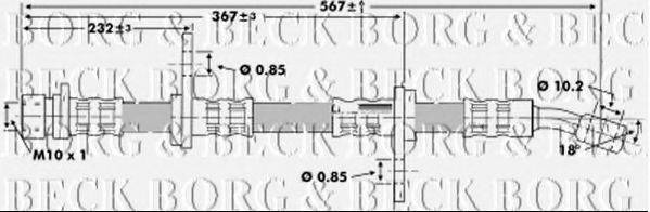 BORG & BECK BBH6204 Гальмівний шланг