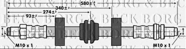 BORG & BECK BBH6597 Гальмівний шланг