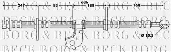 BORG & BECK BBH6697 Гальмівний шланг