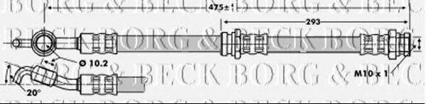 BORG & BECK BBH6726 Гальмівний шланг