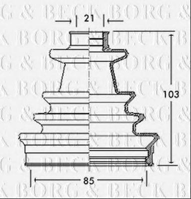 BORG & BECK BCB2175 Пильовик, приводний вал