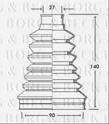 BORG & BECK BCB2228 Пильовик, приводний вал