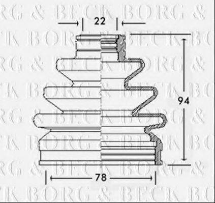 BORG & BECK BCB2246 Пильовик, приводний вал