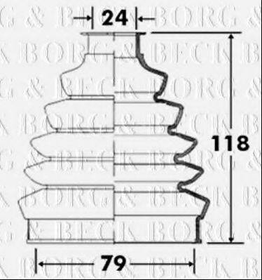 BORG & BECK BCB2366 Пильовик, приводний вал