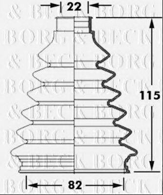 BORG & BECK BCB2381 Пильовик, приводний вал