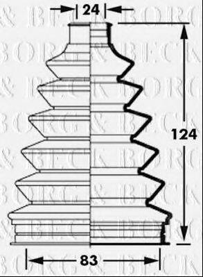 BORG & BECK BCB2383 Пильовик, приводний вал