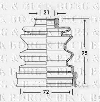 BORG & BECK BCB2546 Пильовик, приводний вал