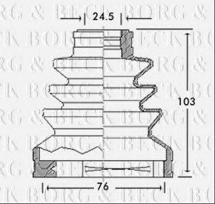 BORG & BECK BCB2648 Пильовик, приводний вал