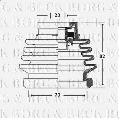 BORG & BECK BCB2688 Пильовик, приводний вал