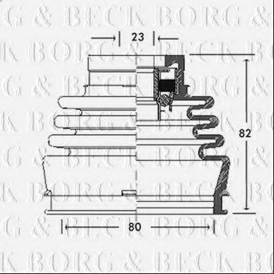 BORG & BECK BCB2689 Пильовик, приводний вал