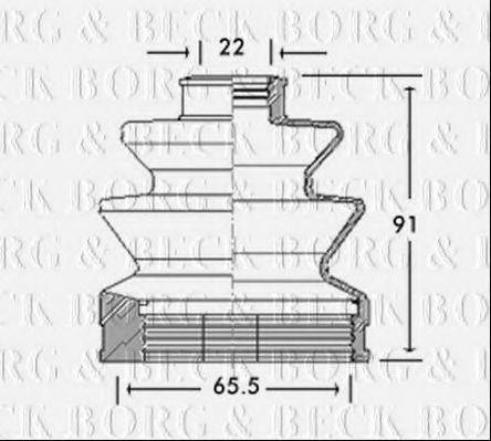 BORG & BECK BCB2712 Пильовик, приводний вал