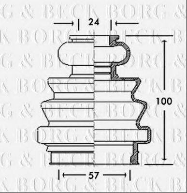BORG & BECK BCB2718 Пильовик, приводний вал